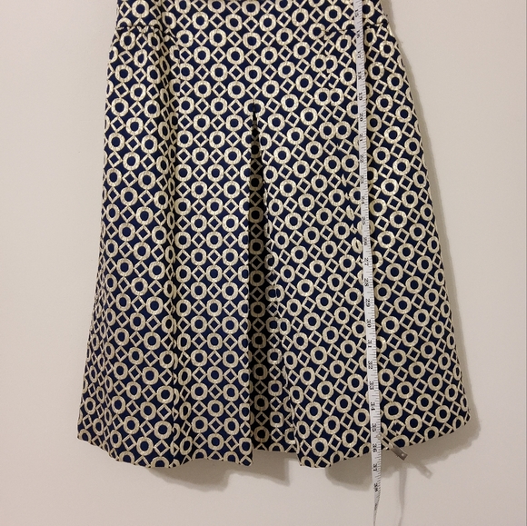 LAUREN Ralph Lauren Geometric Print Fit And Flare Sleeveless Boat Neck Size 2 - Picture 3 of 10